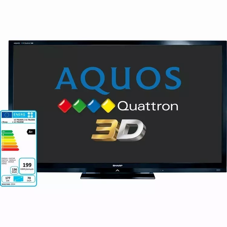 70 Sharp 3d Quattron Tv Lc70le836e